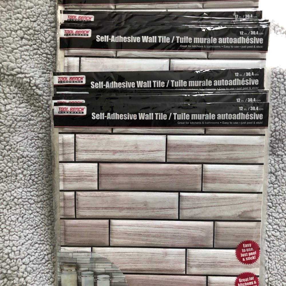 19 Sheets Peel and Stick Backsplash, 12''x12''